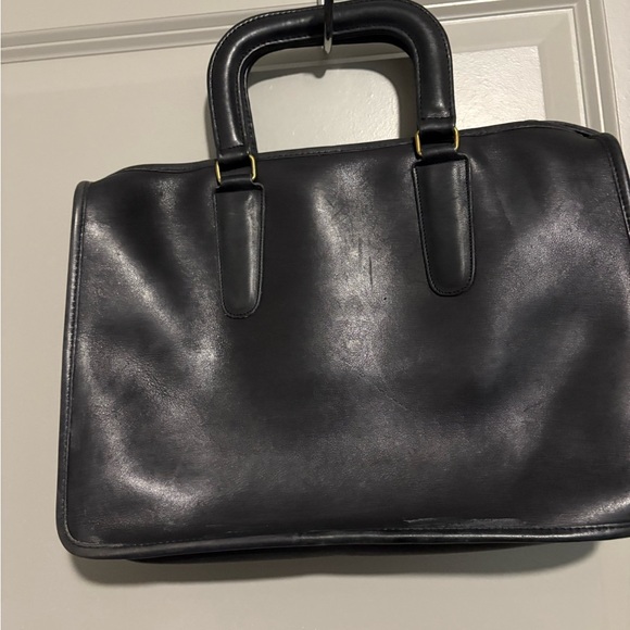 Coach Black Leather Briefcase - Picture 1 of 6